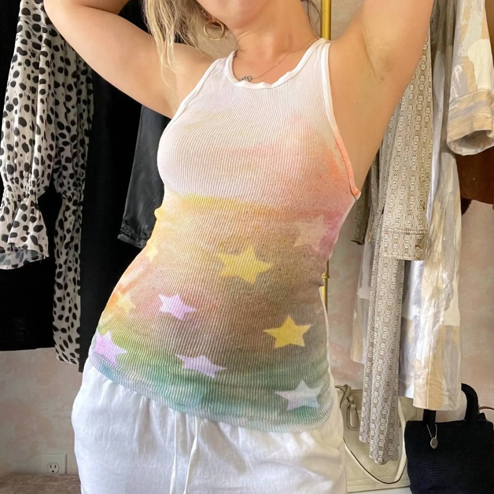 00's Spray Painted Multi Color Top