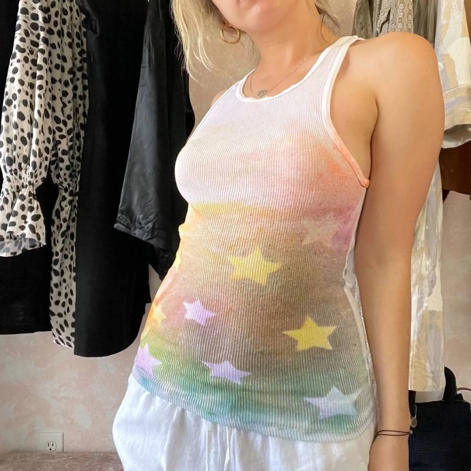 00's Spray Painted Multi Color Top