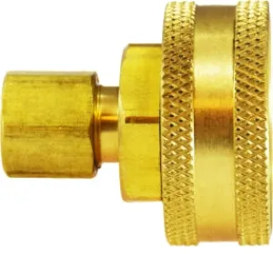 1/4" OD x 3/4" FGH Brass Compression Swivel Adapter