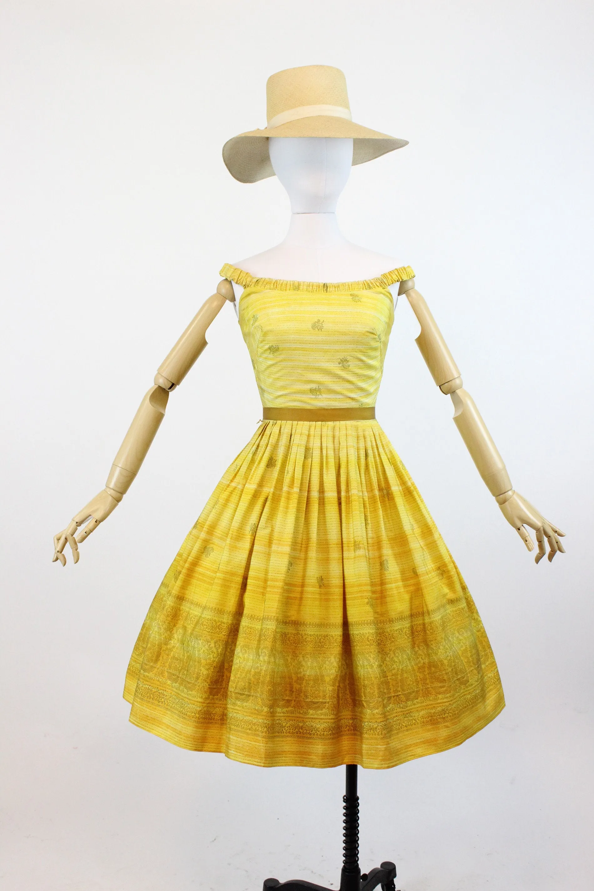 1950s The Sidneys indian silk dress xxs | new spring summer