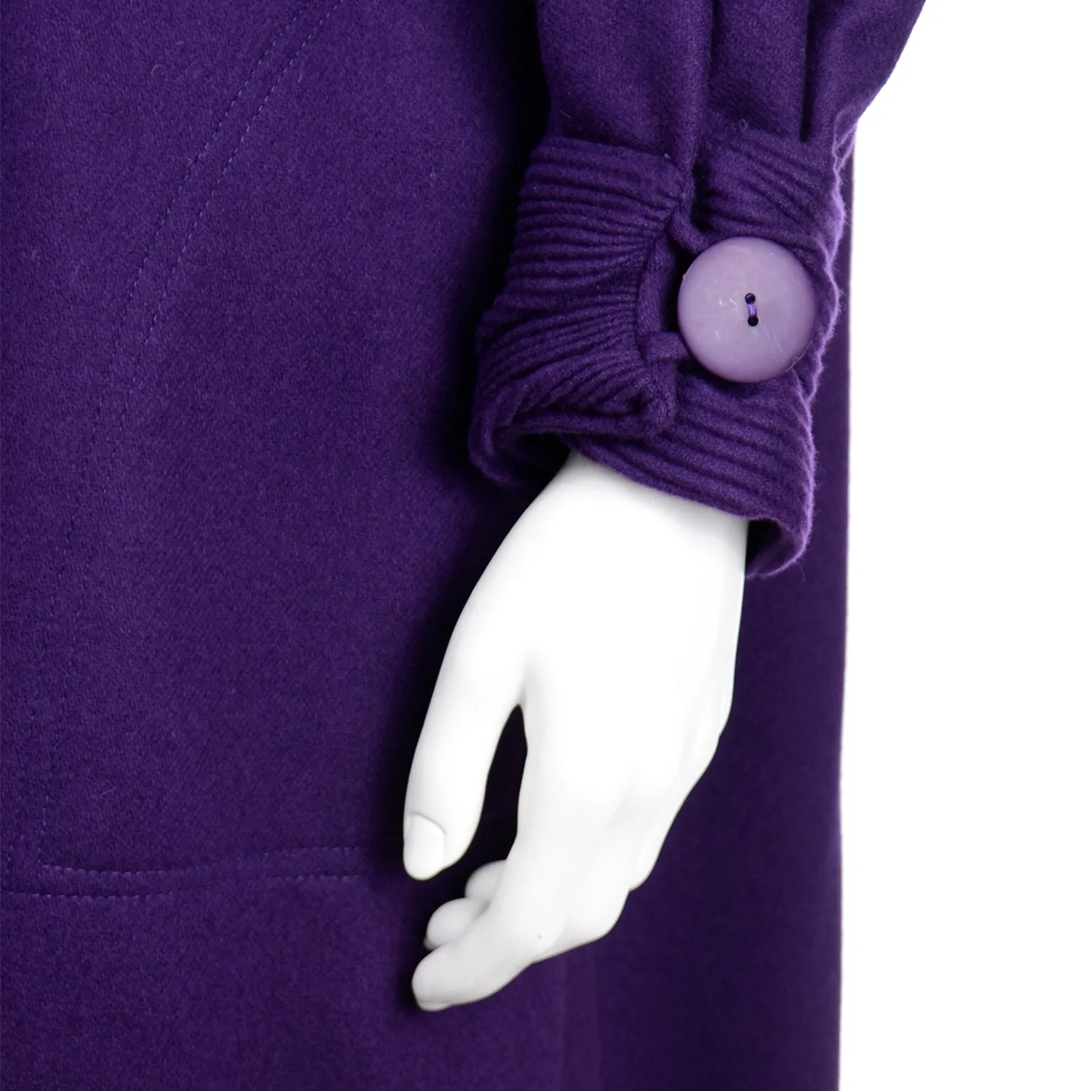 1980s David Ravel Purple Wool Coat