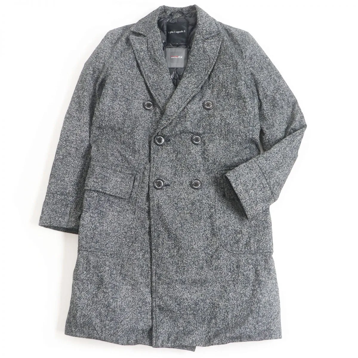 1PIU1UGUALE3 Duvetica Tweed Down Coat Black