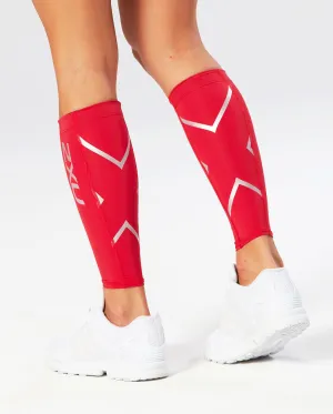 2XU Compression Calf Guards -UA1987B (RED/RED)