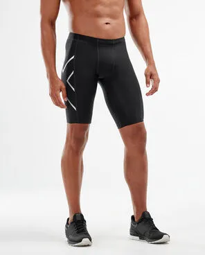 2XU Men's COMPRESSION SHORTS-MA3851B (BLK/SIL)