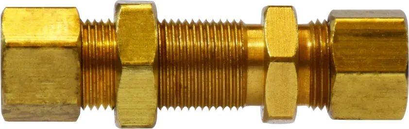 5/16" OD Brass Compression Bulkhead Union qt