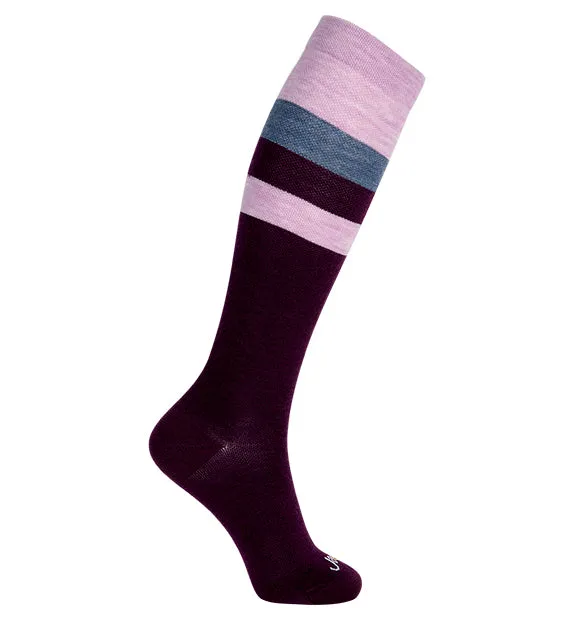 80% Rich Merino Wool Everyday Compression Socks (15-20mmHg) - Stripes