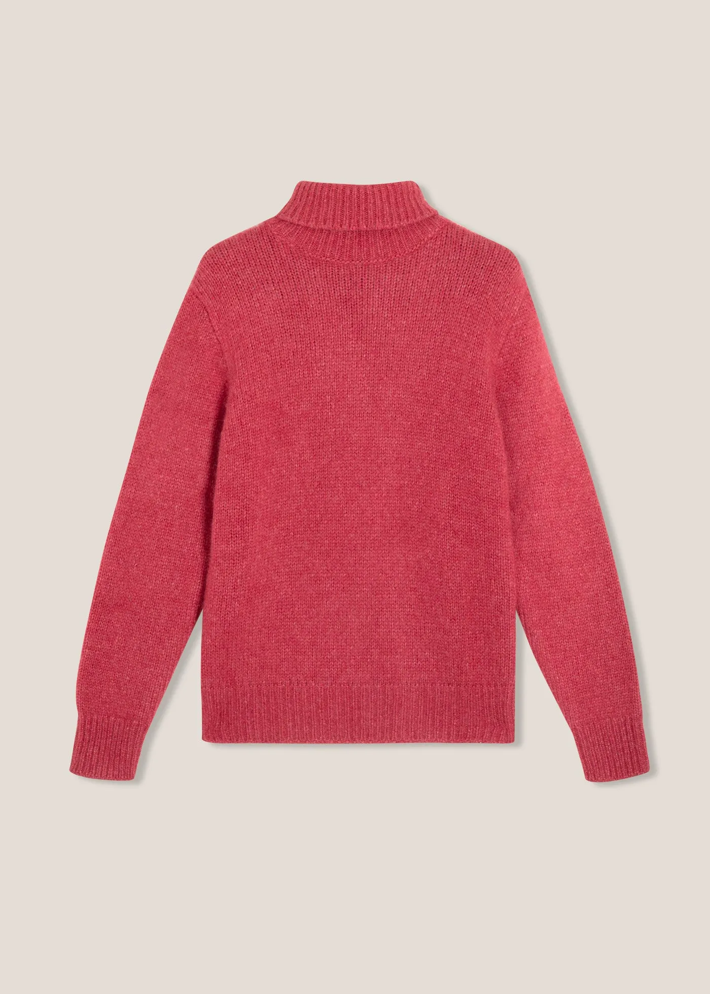 AAMINTORE RED WOOL TURTLENECK