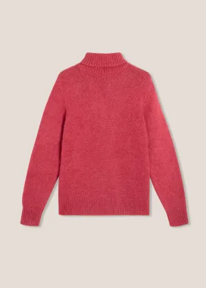 AAMINTORE RED WOOL TURTLENECK