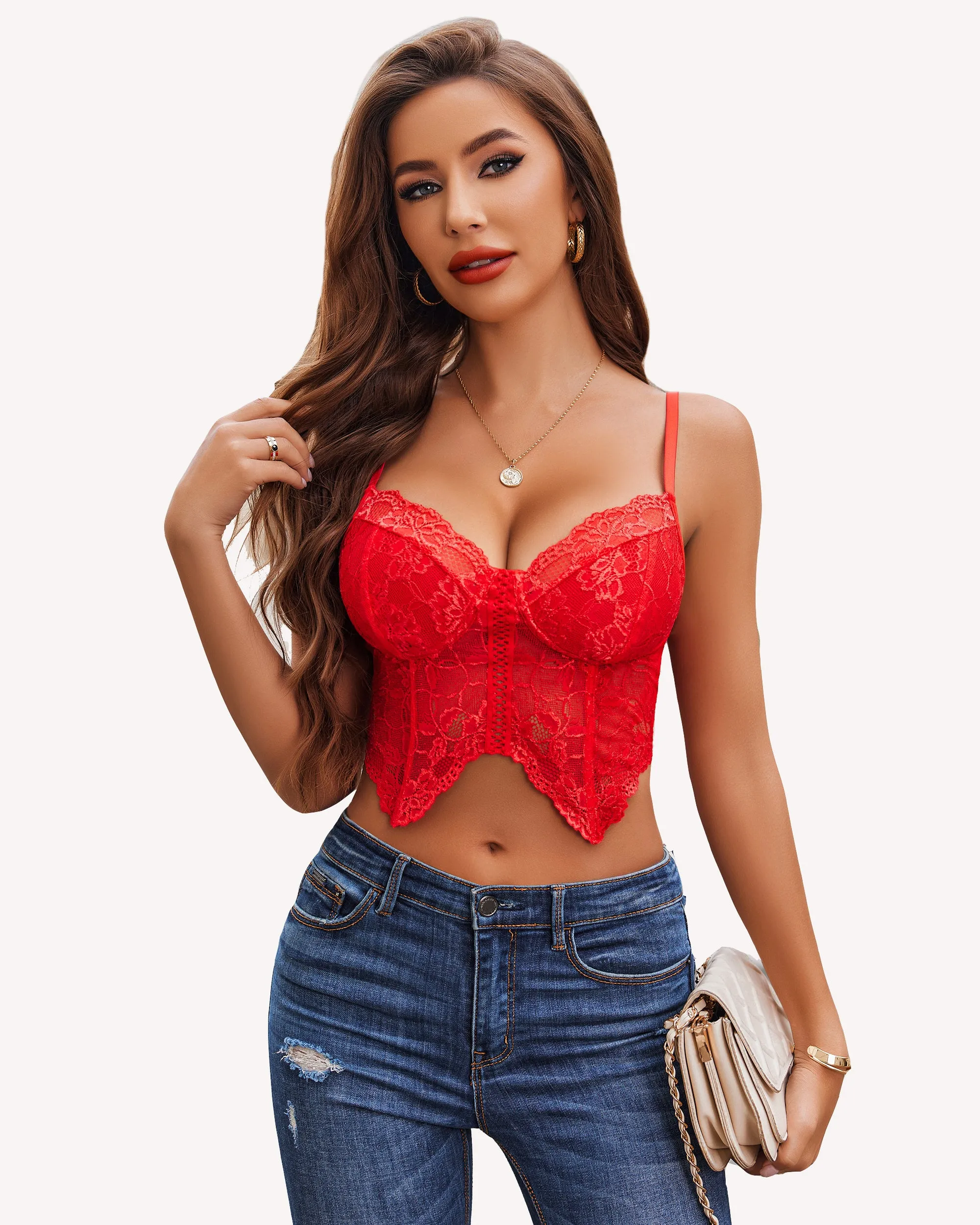 Adjustable Strap Crop Top (Rimless Bra)