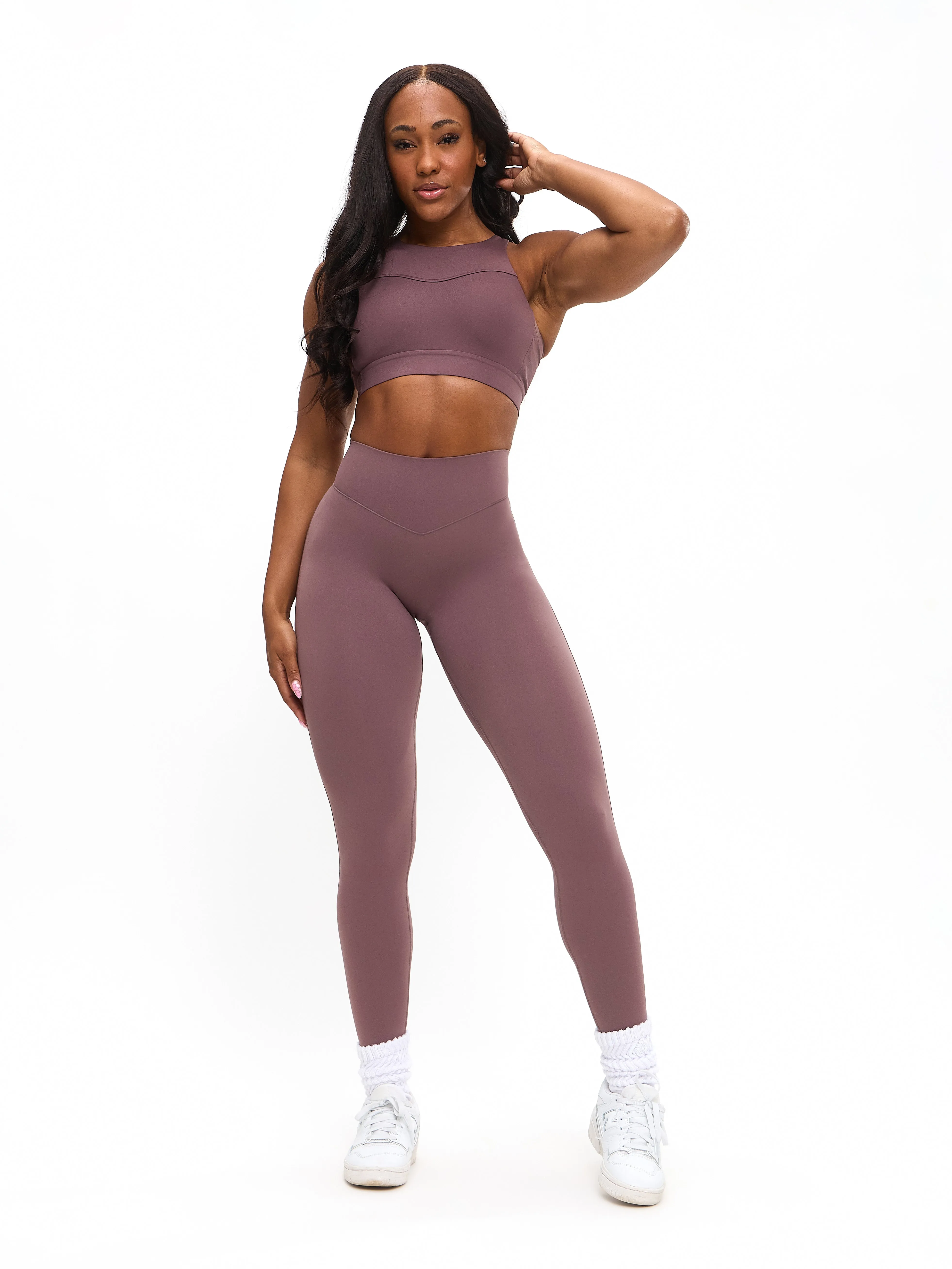 Aggressive Scrunch Legging - Mocha Berry