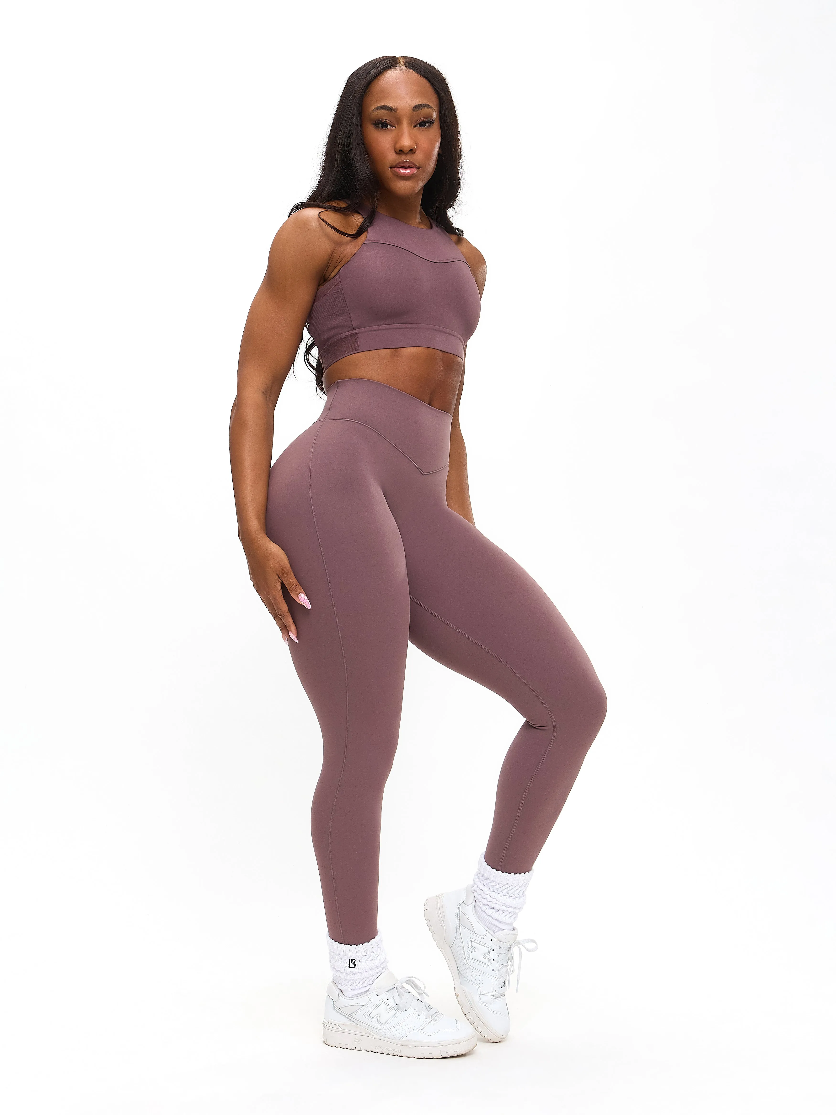 Aggressive Scrunch Legging - Mocha Berry