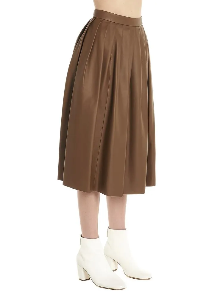 Agnona Pleated Midi Skirt