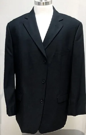 Alan Flusser- Navy Mini-Hopsack Super 100's Wool, 3B/NV Blazer- size 46R