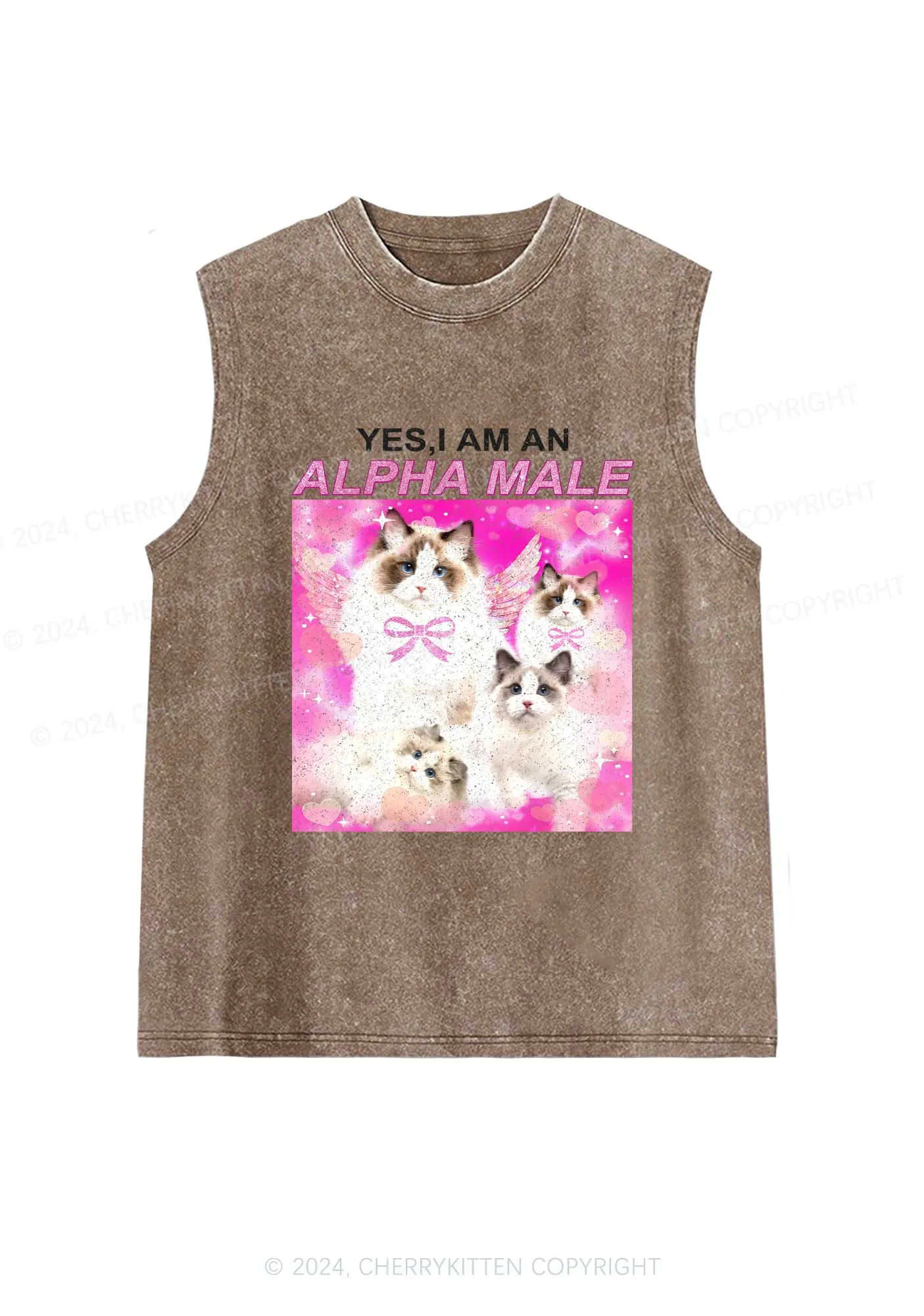 Alpha Male Y2K Washed Tank Cherrykitten