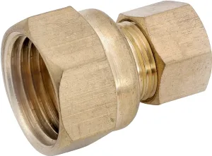 Anderson Metals 750066-0302 Tubing Coupling, 3/16 x 1/8 in, Compression x FIP, Brass :EA: QUANTITY: 1