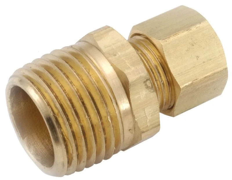 Anderson Metals 750068-0302 Pipe Connector, 3/16 x 1/8 in, Compression x Male, Brass, 400 psi Pressure :EA: QUANTITY: 10