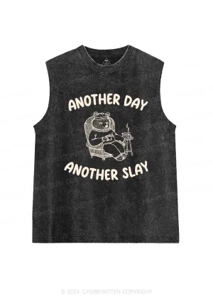 Another Slay Bear Y2K Washed Tank Cherrykitten