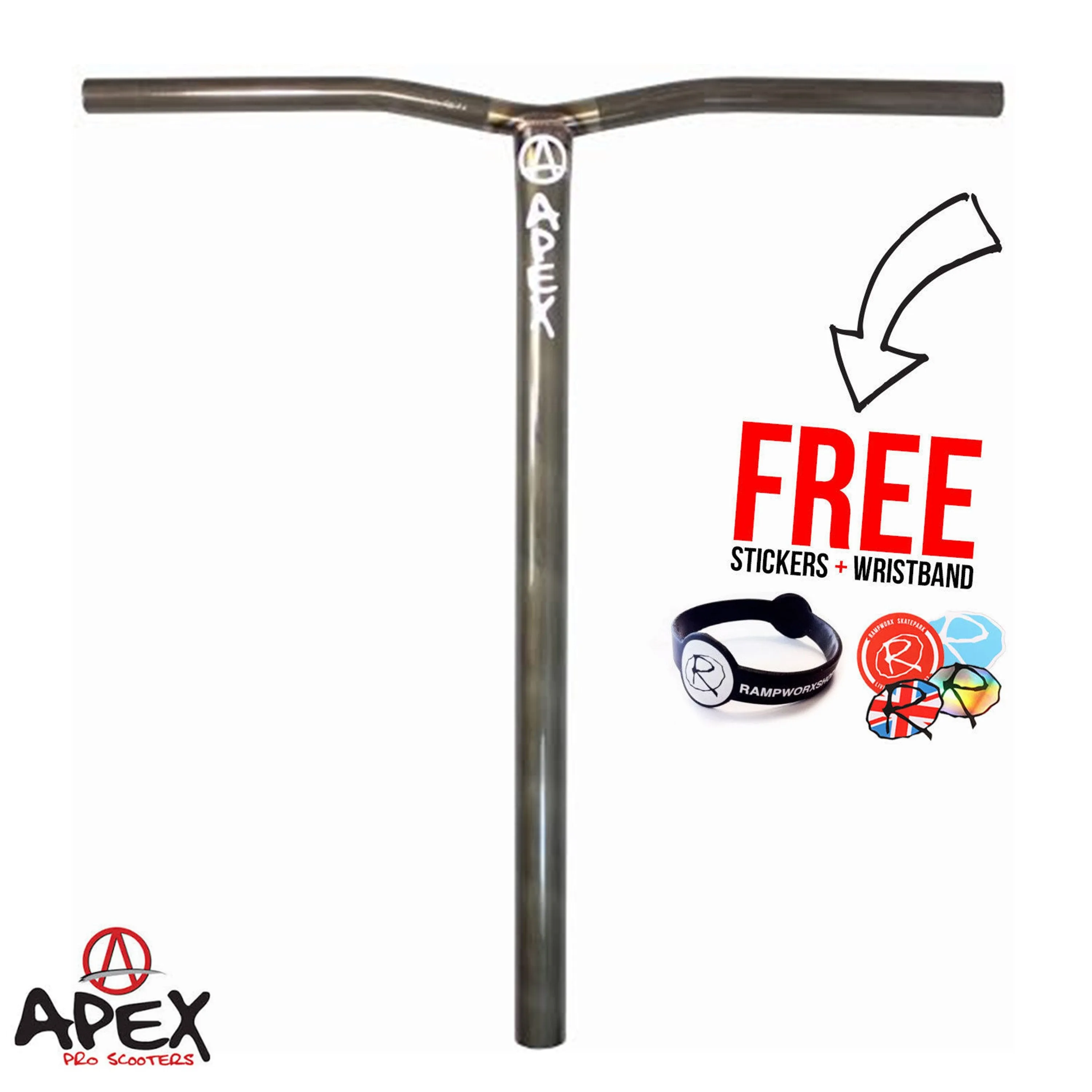 Apex Pro Scooters Team Bol Bars SCS, Clear