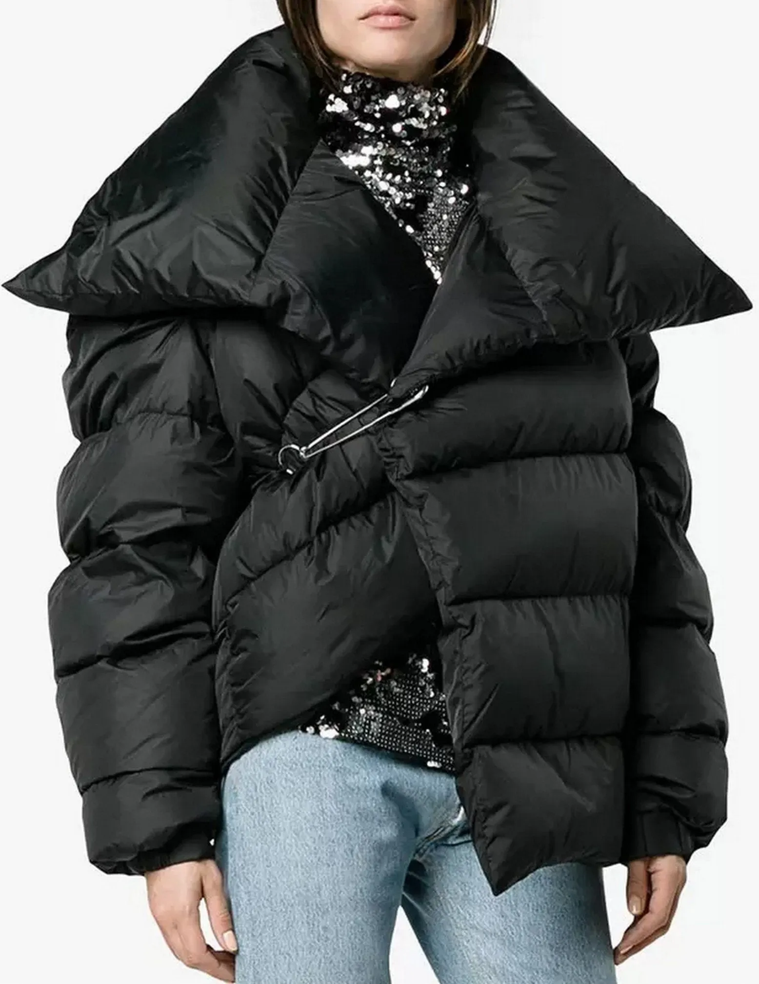 Asymmetric Puffer Coat