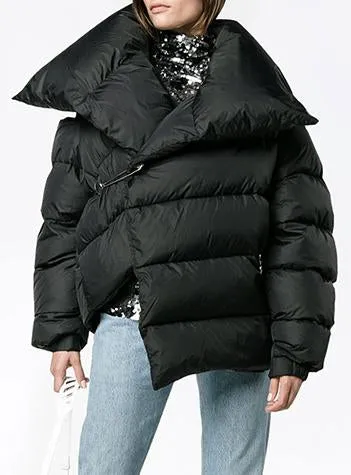 Asymmetric Puffer Coat