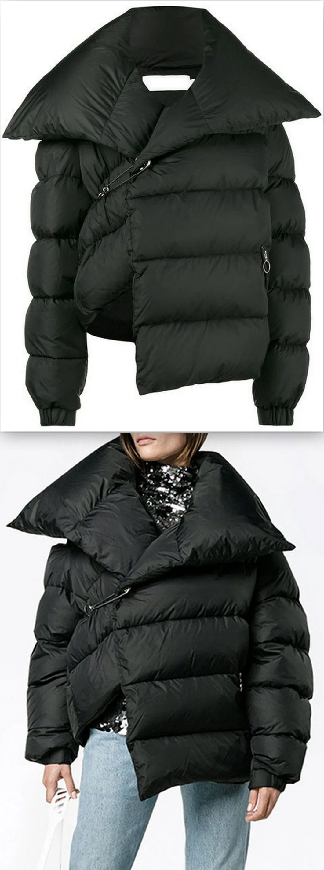 Asymmetric Puffer Coat