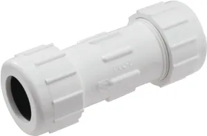 B & K 160-103 Double Seal Coupling, 1/2 in, Compression, PVC :EA: QUANTITY: 1