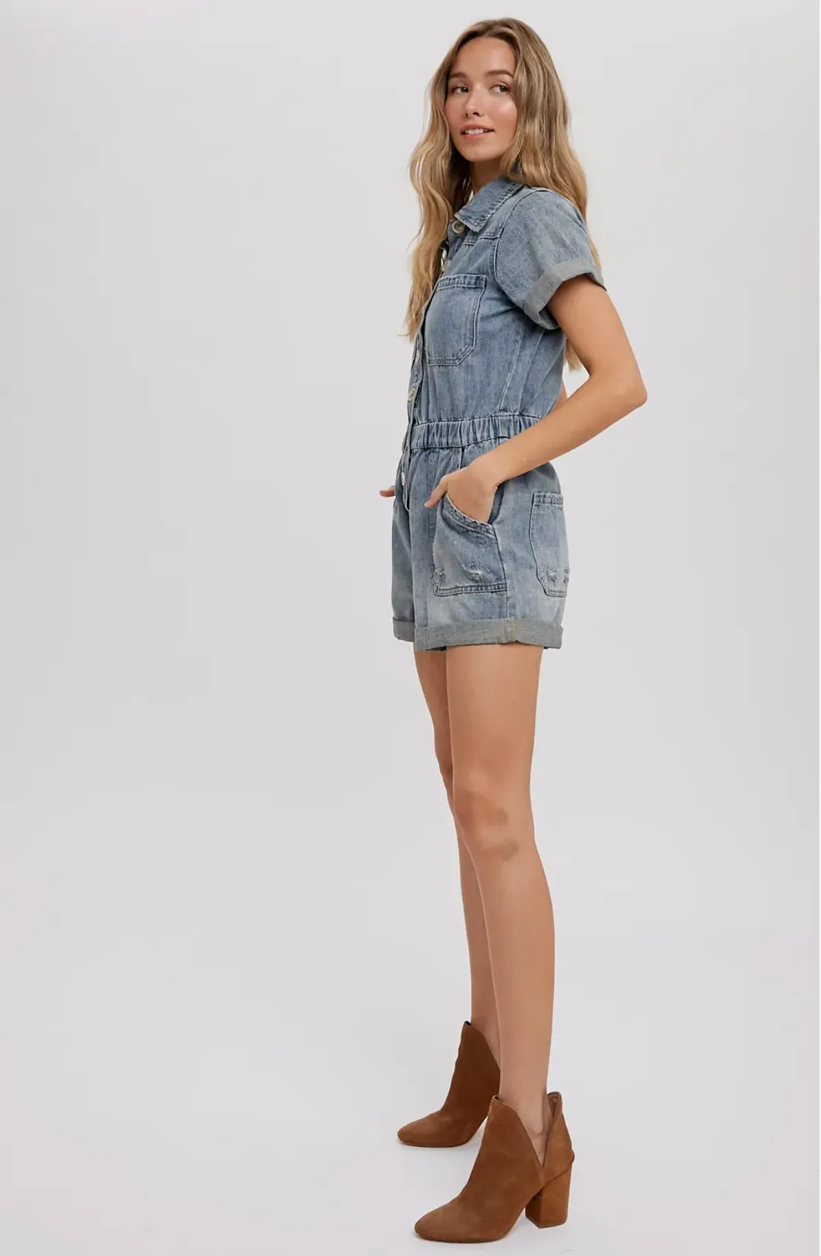 Baby Blues Denim Romper