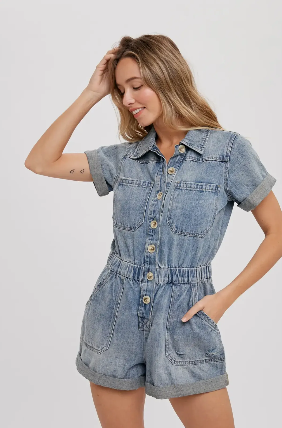 Baby Blues Denim Romper