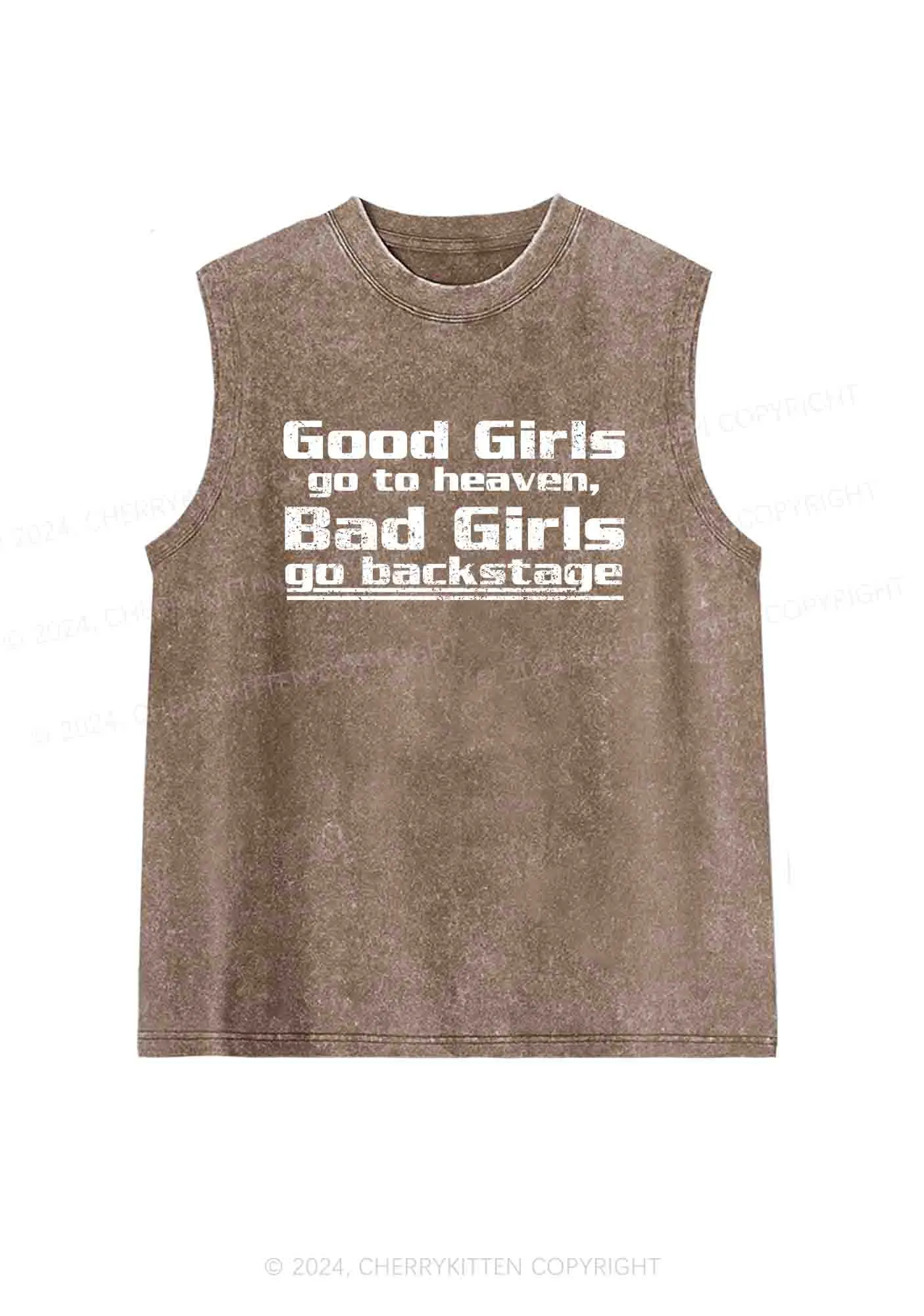 Bad Girls Go Backstage Y2K Washed Tank Cherrykitten