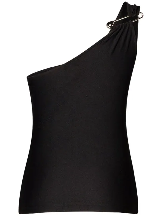 Balenciaga   Asymmetric nylon tank top 