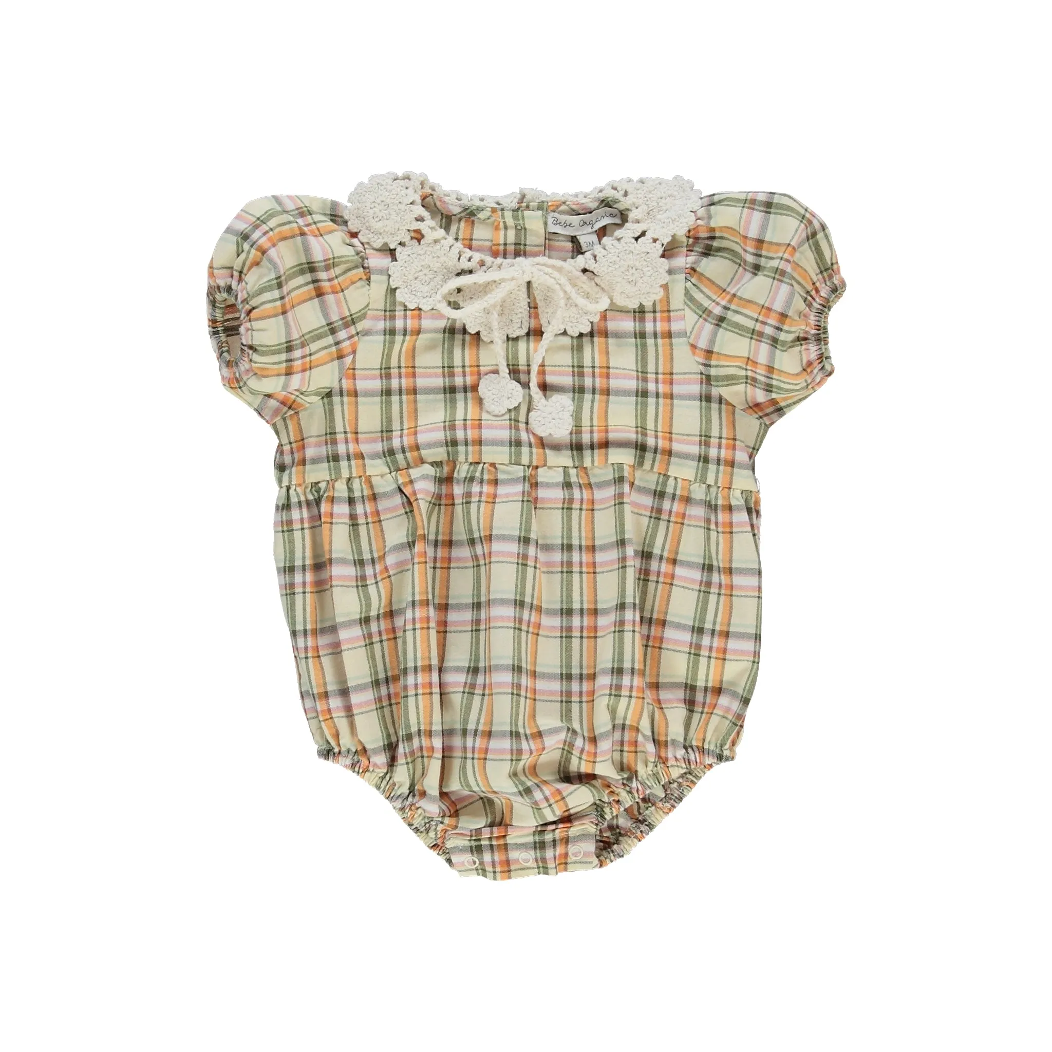 Bebe Organic Astrid Romper Prairie check