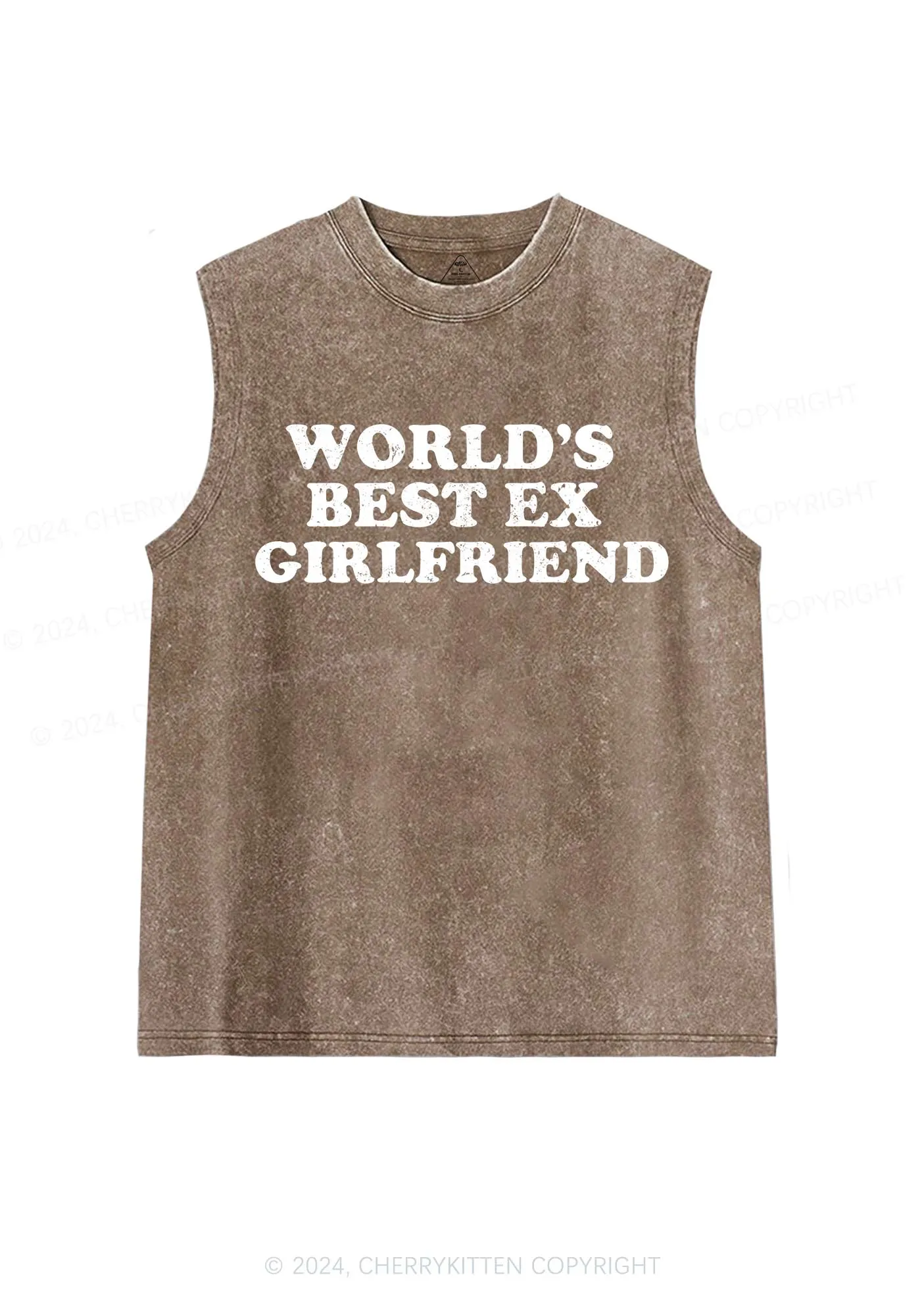 Best Ex Girlfriend Y2K Washed Tank Cherrykitten