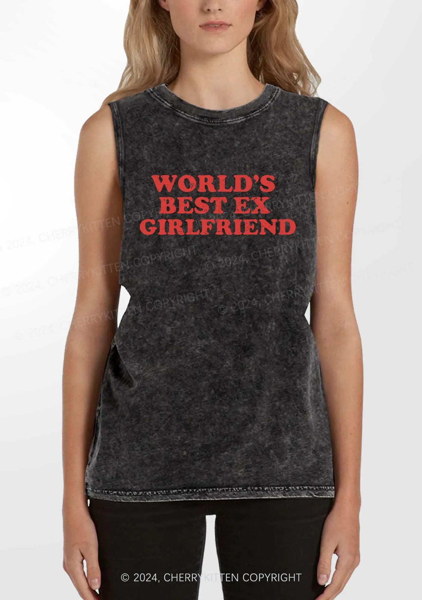 Best Ex Girlfriend Y2K Washed Tank Cherrykitten