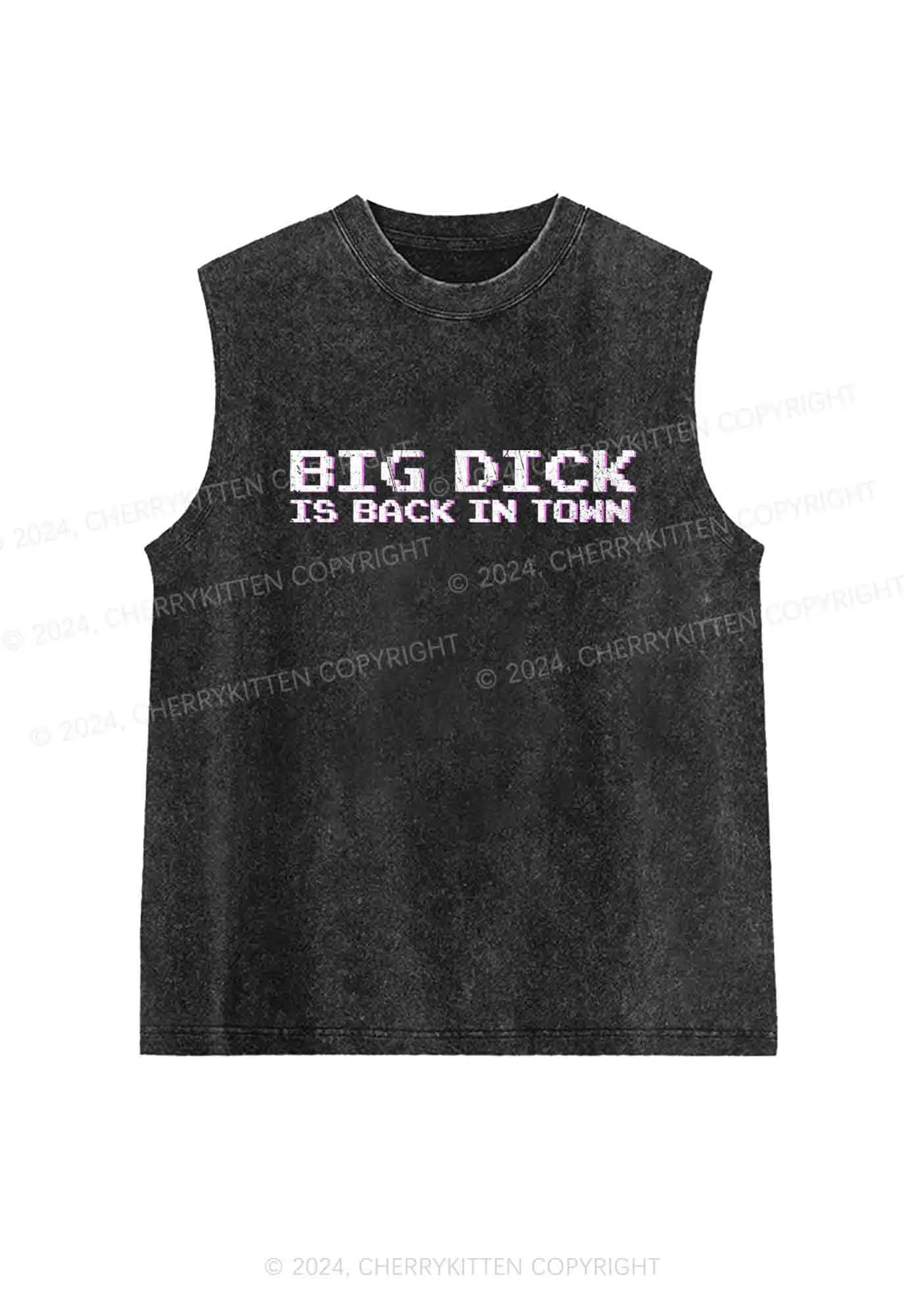 Big Is Back In Town Y2K Washed Tank Cherrykitten