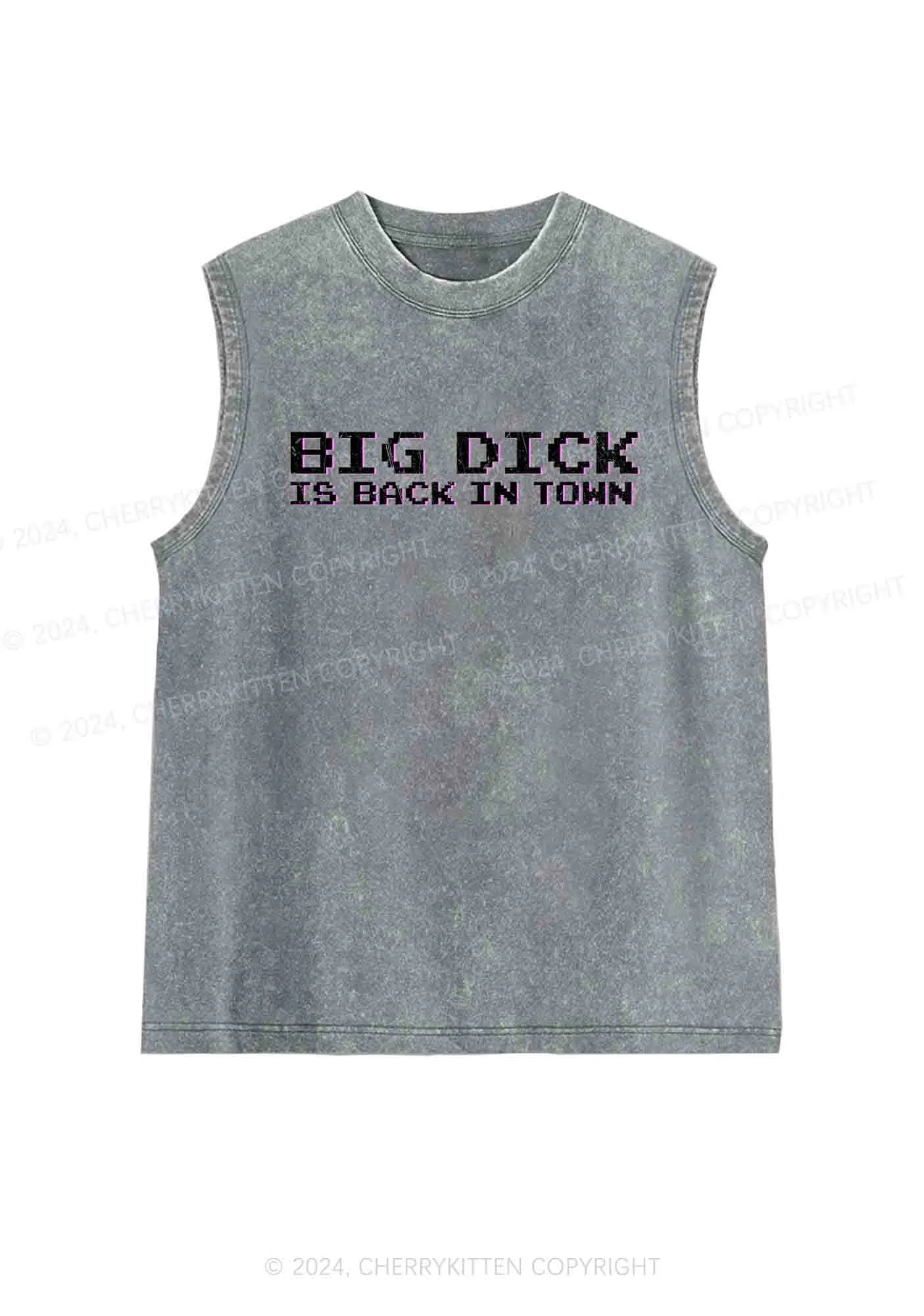 Big Is Back In Town Y2K Washed Tank Cherrykitten