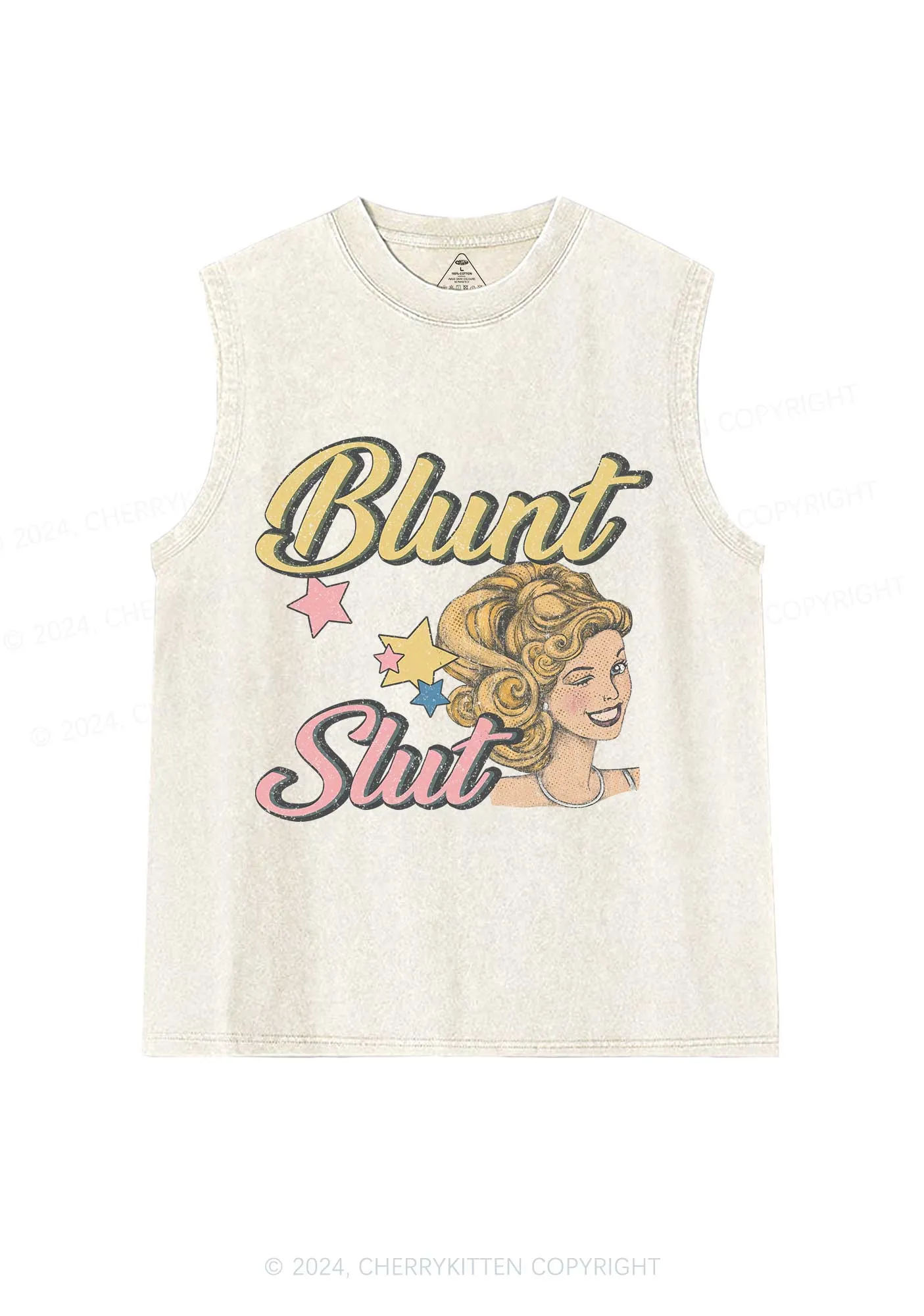 Blunt Slxt Y2K Washed Tank Cherrykitten