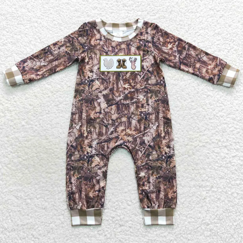 Boutique Infant Baby Kids Romper Long Sleeve Fall Jumpsuit LR0527