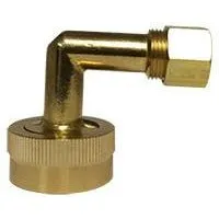 Brass Garden Hose 90 Degree Compression Elbow - Fgh X Compression