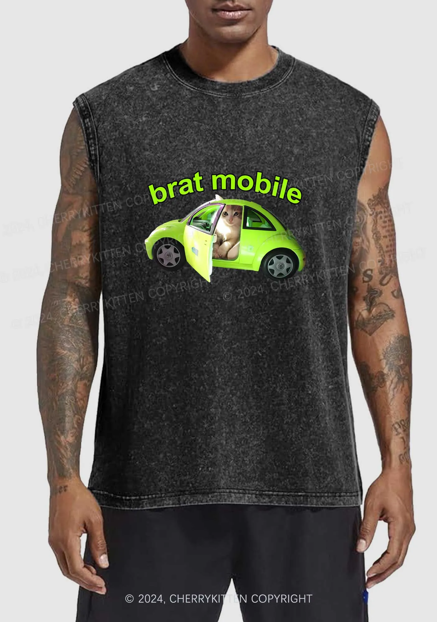 Brat Mobile Y2K Washed Tank Cherrykitten