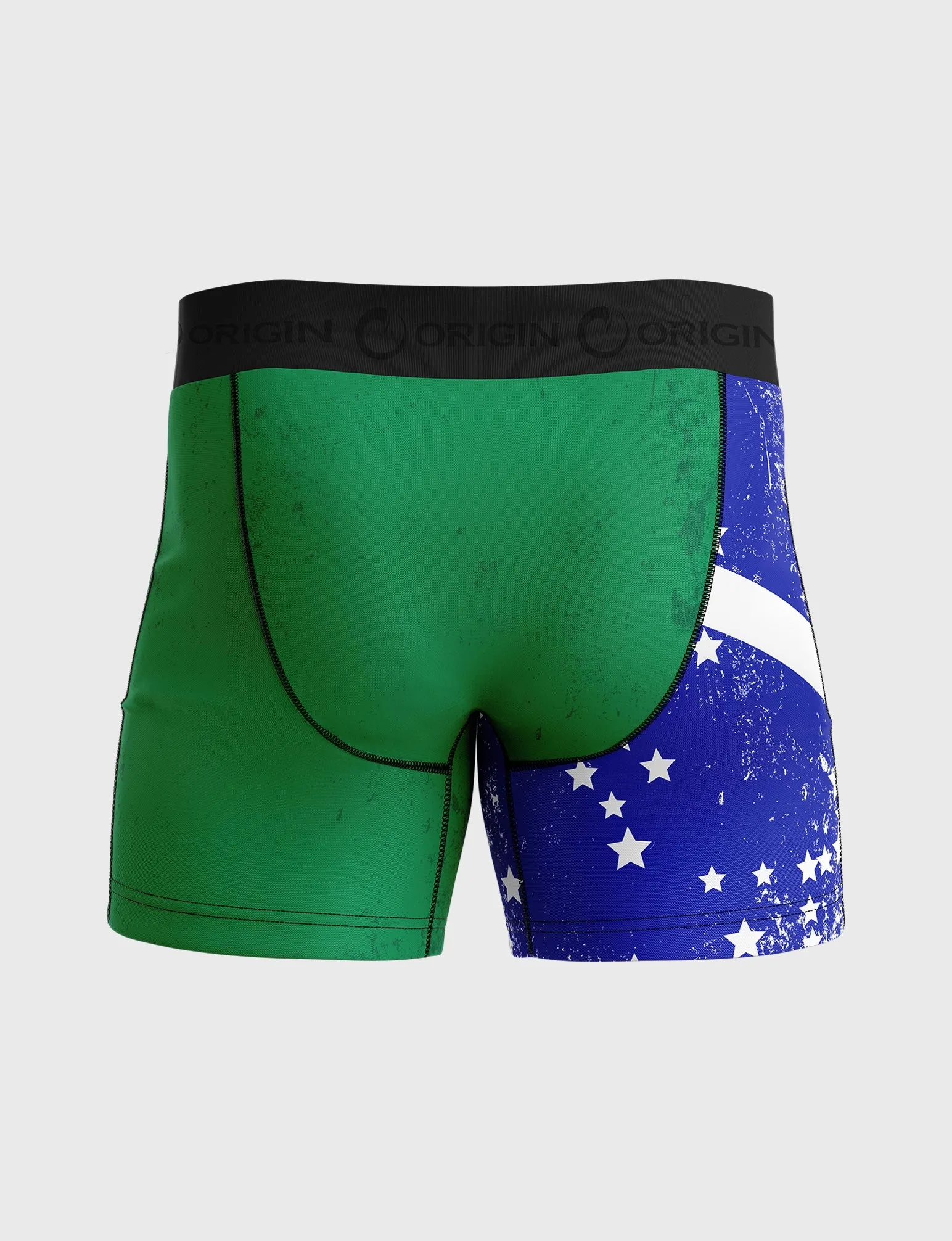 BRAZIL FLAG COMPRESSION SHORT 7"