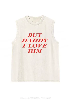 But Daddy I Love Him Y2K Washed Tank Cherrykitten