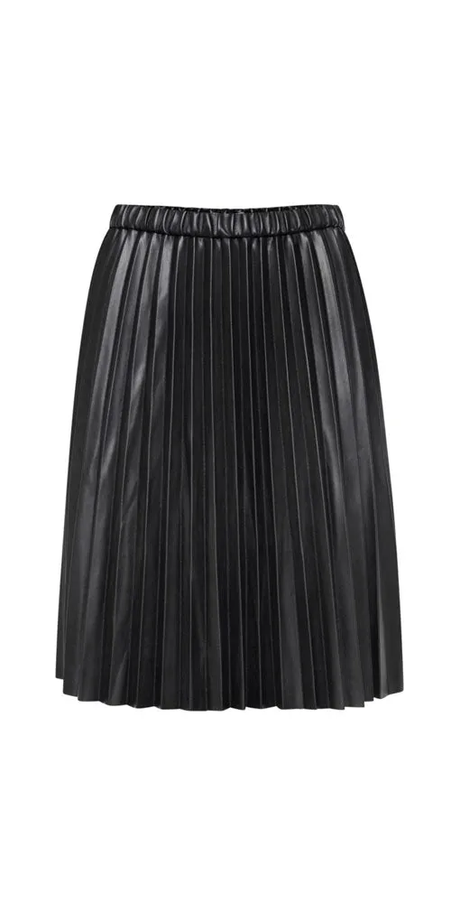 B.Young Pleated Pleather Skirt