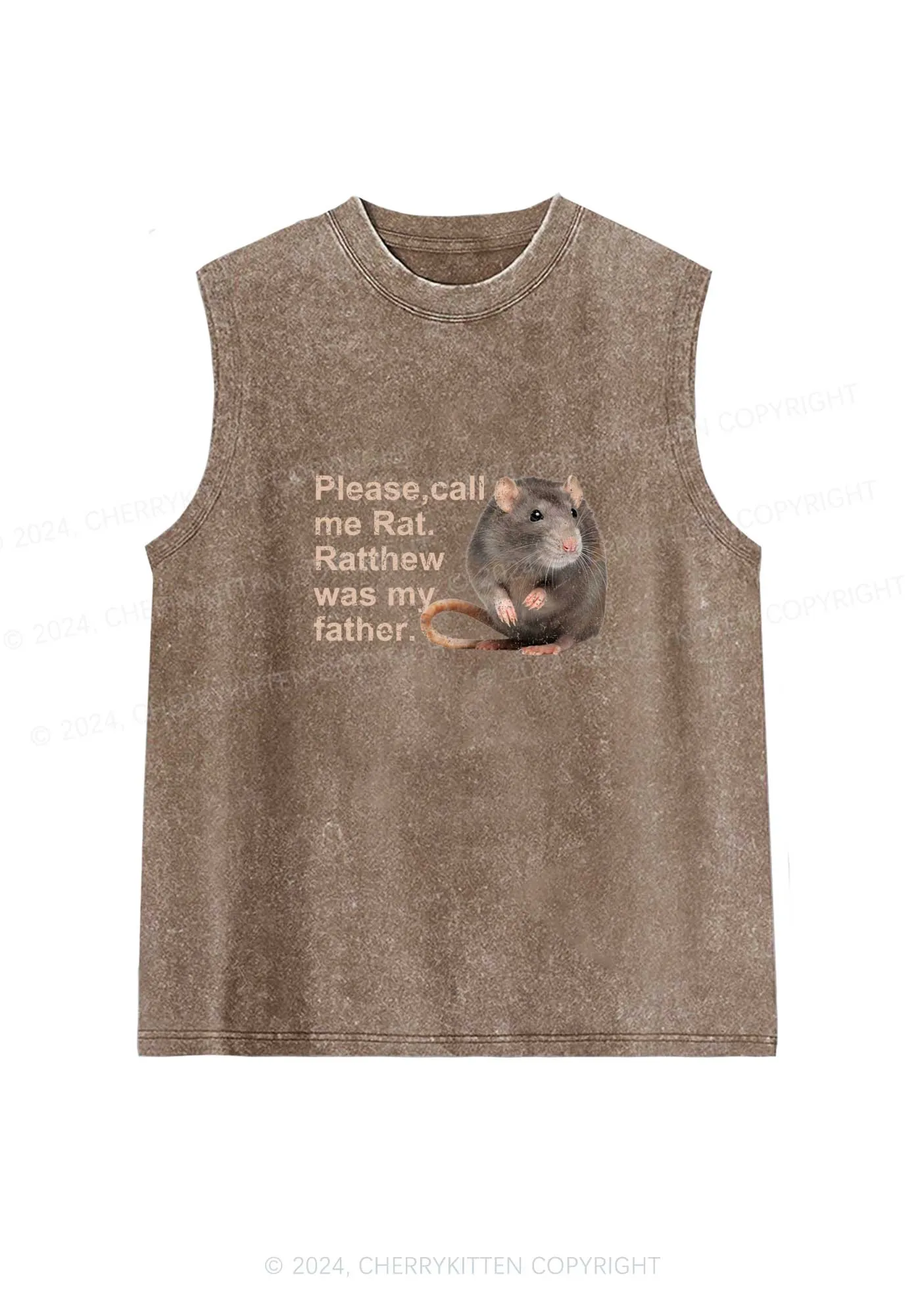 Call Me Rat Y2K Washed Tank Cherrykitten