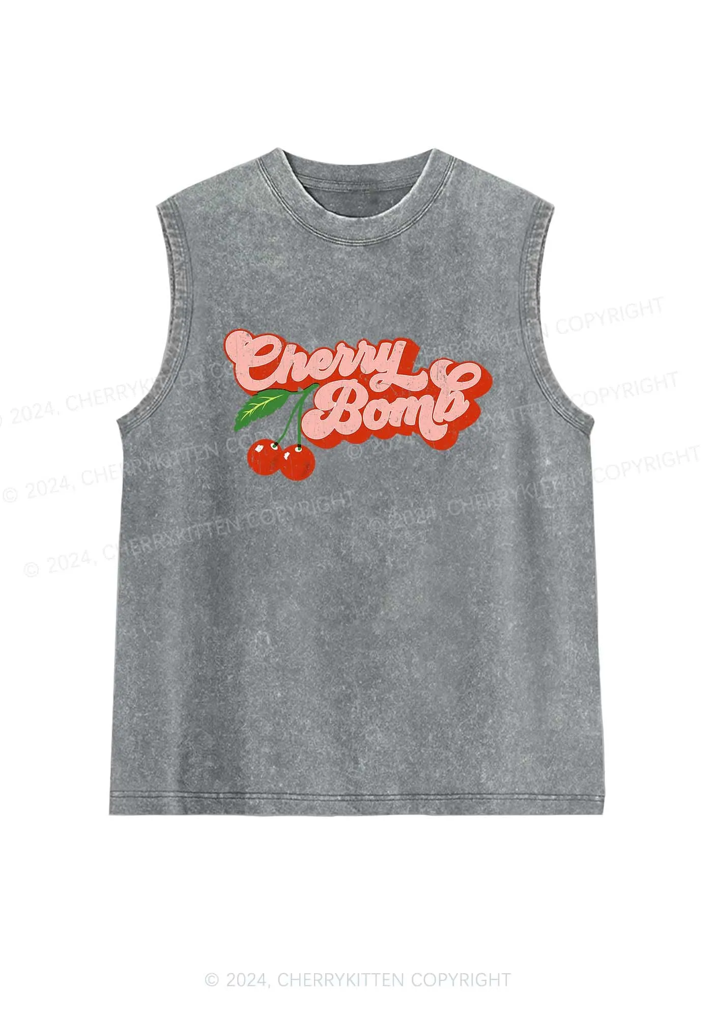 Cherry Bomb Y2K Washed Tank Cherrykitten