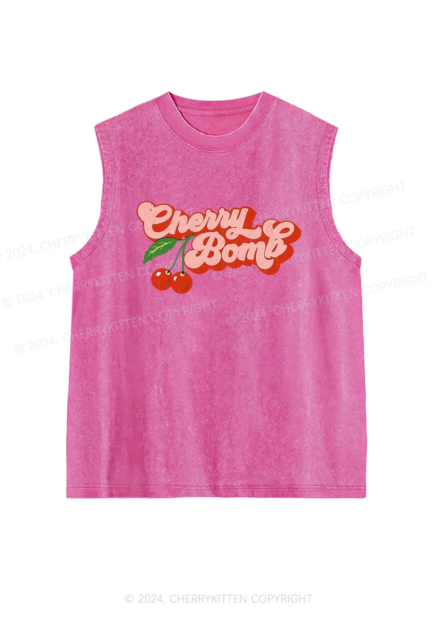 Cherry Bomb Y2K Washed Tank Cherrykitten