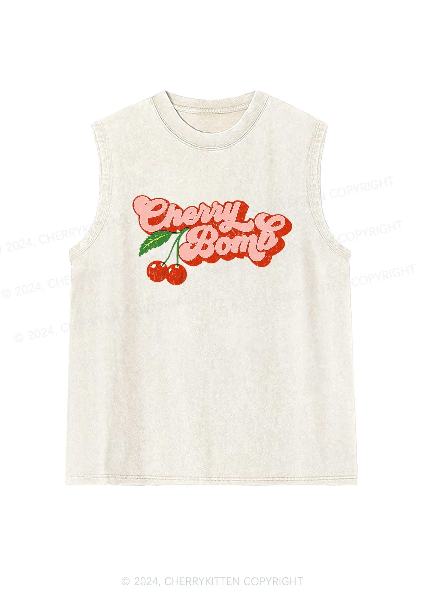 Cherry Bomb Y2K Washed Tank Cherrykitten