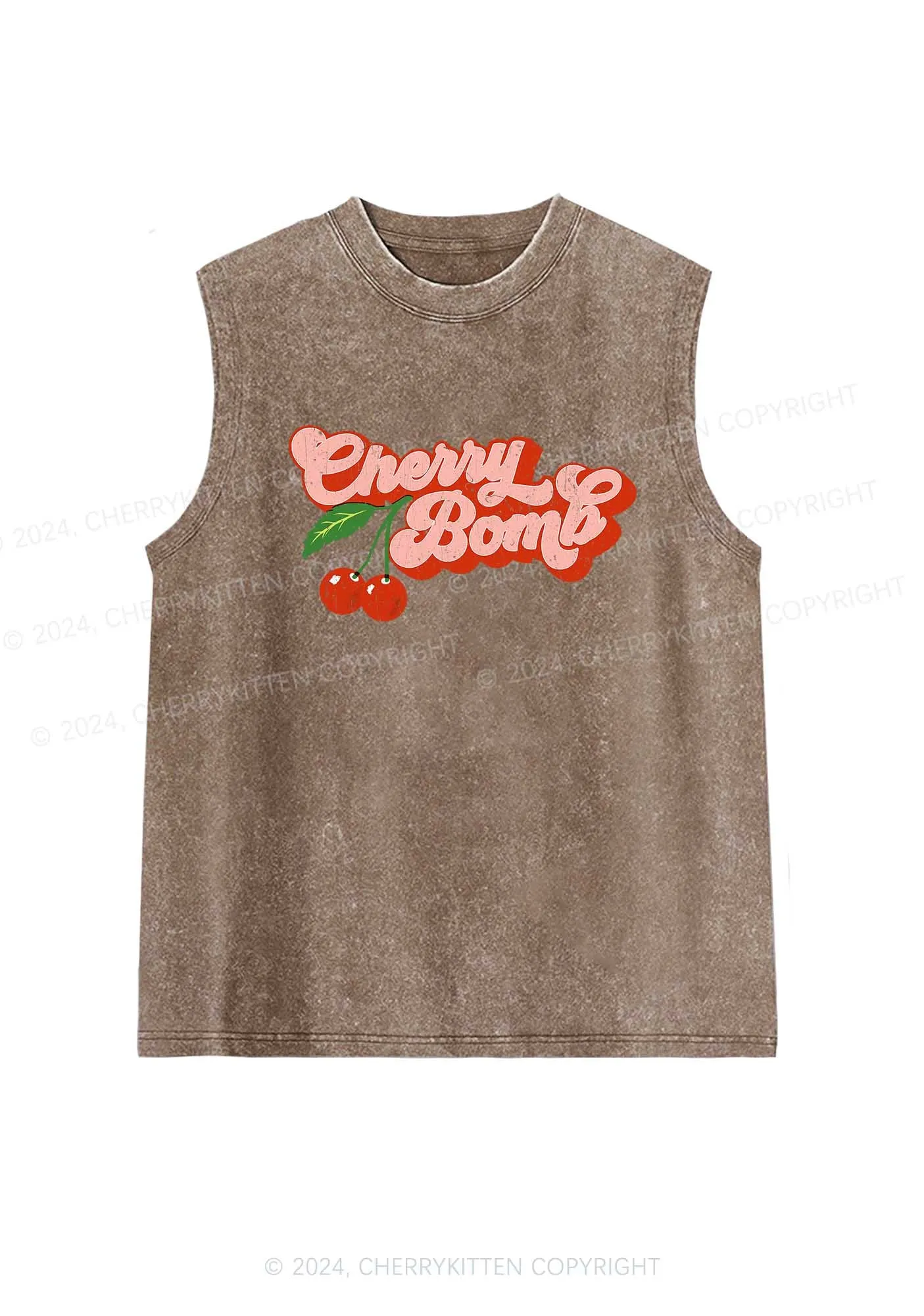 Cherry Bomb Y2K Washed Tank Cherrykitten