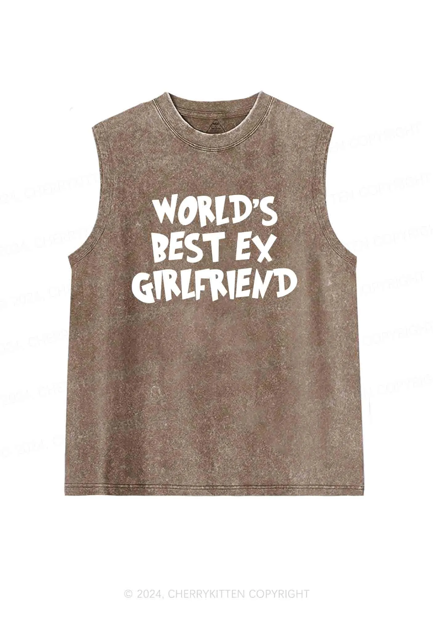 Christmas Best Ex Girlfriend Y2K Washed Tank Cherrykitten