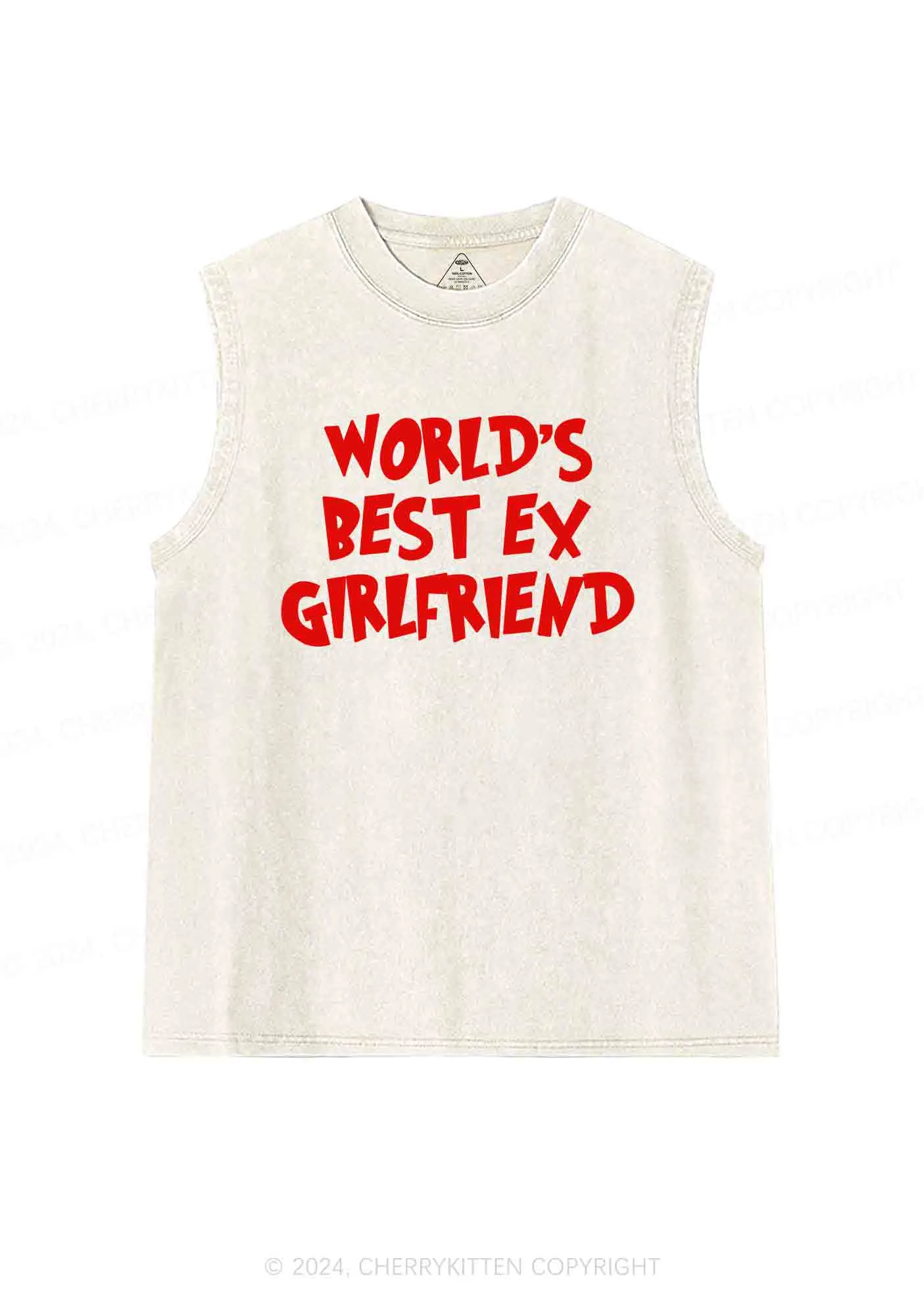 Christmas Best Ex Girlfriend Y2K Washed Tank Cherrykitten