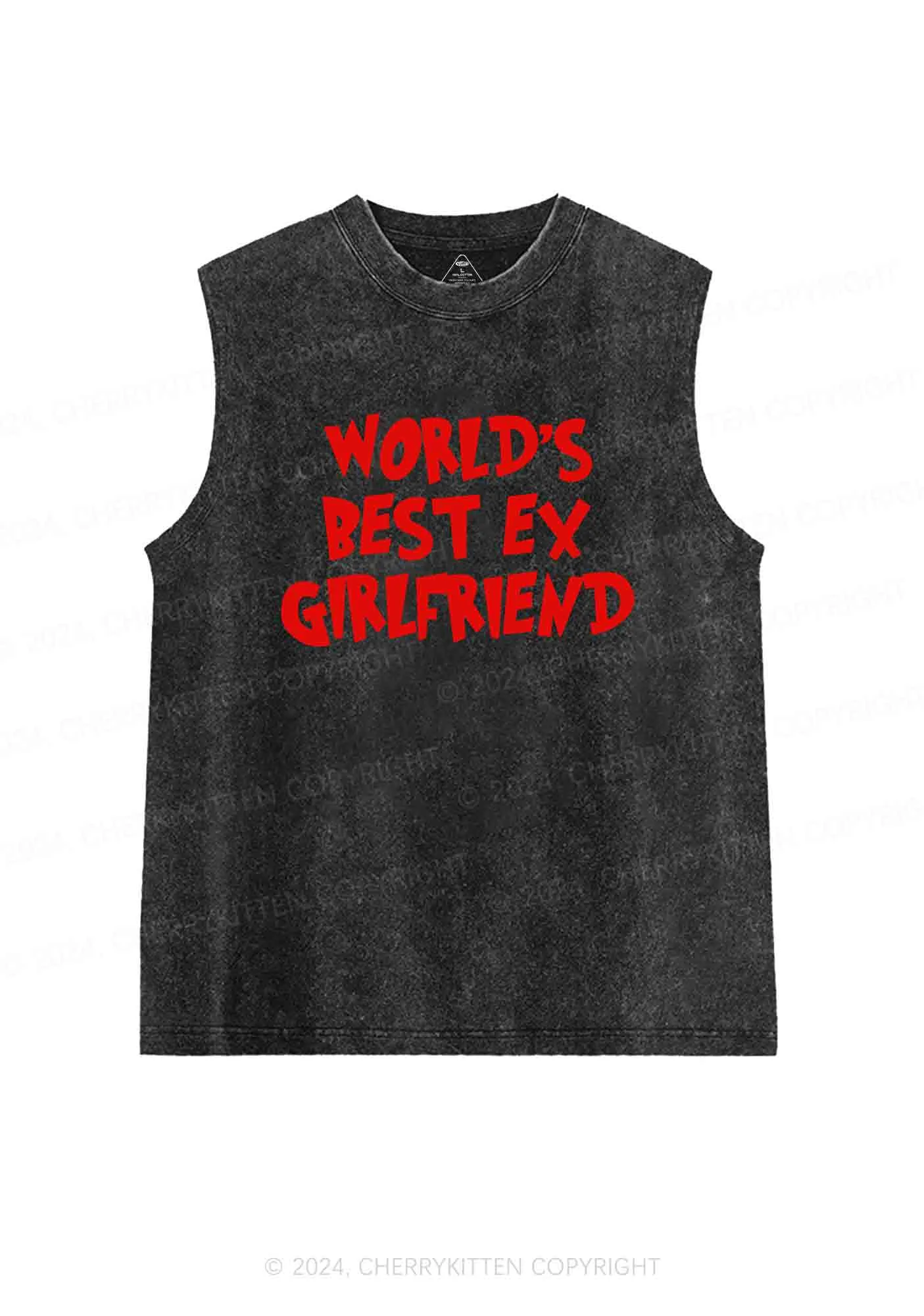 Christmas Best Ex Girlfriend Y2K Washed Tank Cherrykitten